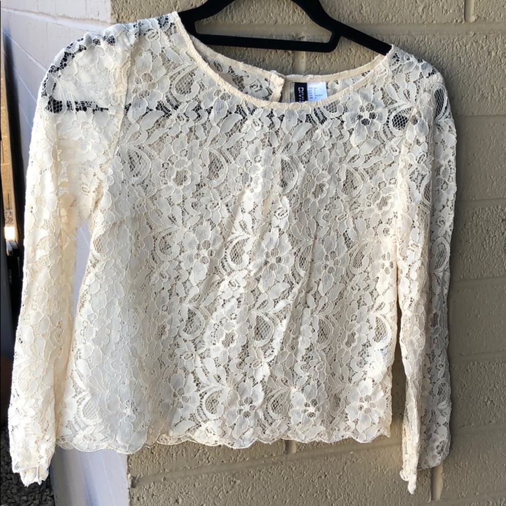 White lace blouse